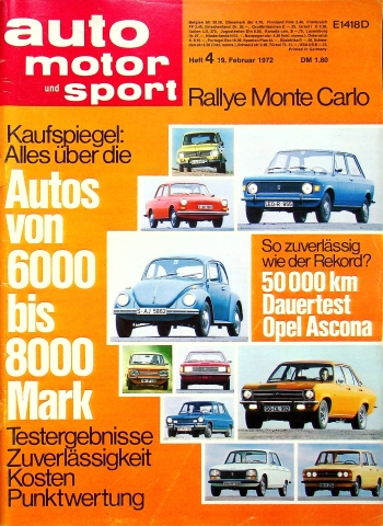 Deckblatt Auto Motor und Sport (04/1972)
